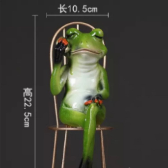 SET OF 2 COLLECTIBLE FROGS 9 inch RESIN SCULPTURE FIGURINE STATUES 🐸BRAND NEW - Picture 6 of 10